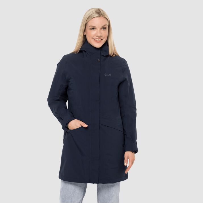 Abrigo 3-in-1 Jack Wolfskin Silent Wisper Mujer Azul Marino Mexico-1931657